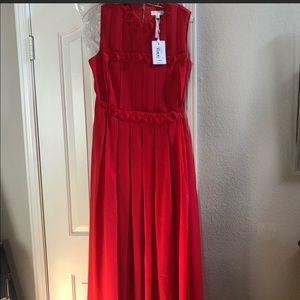 Ted Baker maxi pleated red dress size 5(12)